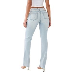 True Religion Billie Mid Rise Straight Leg Jeans